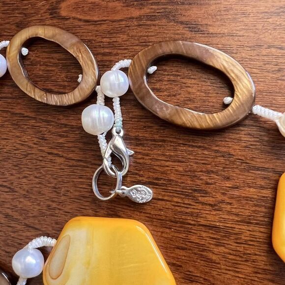 VINTAGE‎ PREMIER DESIGNS Women's Necklace 30" Genuine Freshwater Pearls & Shells - Picture 12 of 16